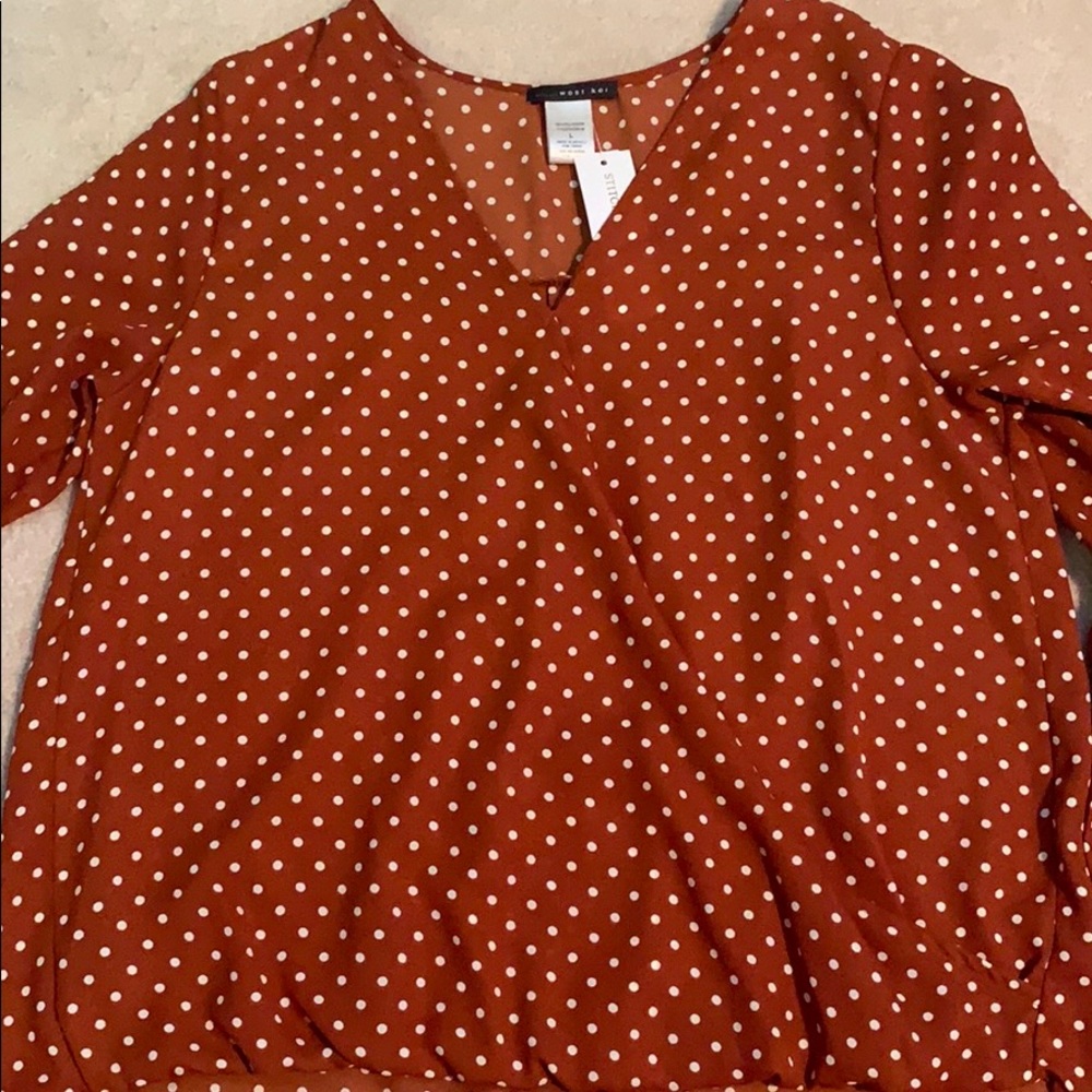 West Kei Allan tie sleeve high low blouse